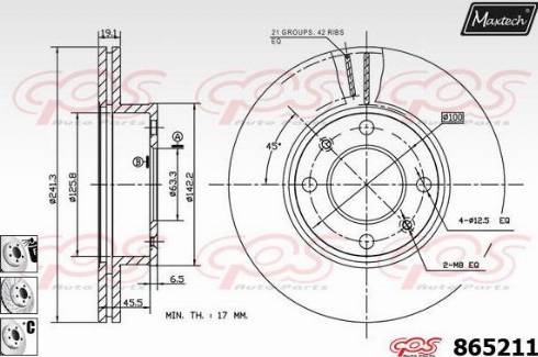 Maxtech 865211.6880 - Bremžu diski autospares.lv