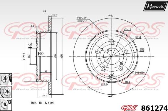 Maxtech 871507 - Bremžu diski autospares.lv