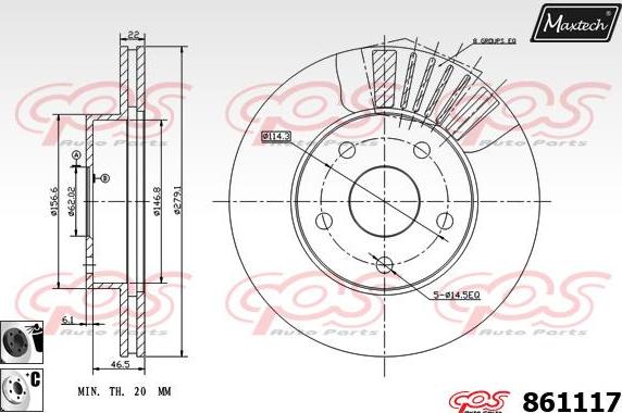 Maxtech 861090 - Тормозной диск www.autospares.lv