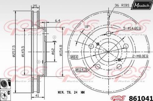 Maxtech 861041.6060 - Bremžu diski autospares.lv