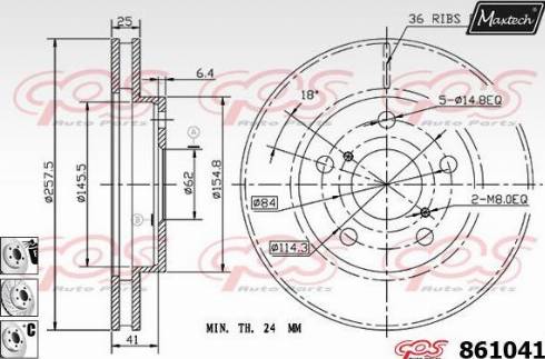 Maxtech 861041.6880 - Bremžu diski autospares.lv