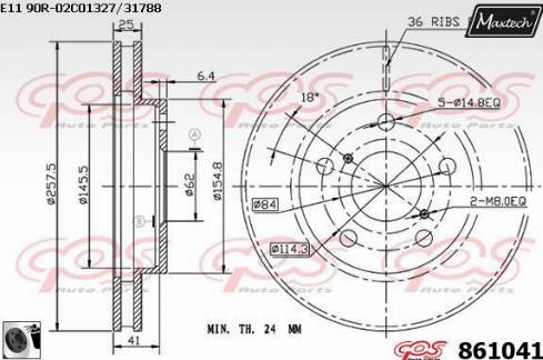 Maxtech 861041.0060 - Bremžu diski autospares.lv