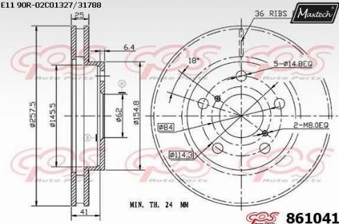 Maxtech 861041.0000 - Bremžu diski autospares.lv