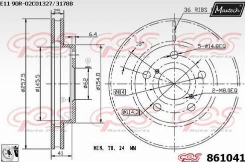 Maxtech 861041.0080 - Bremžu diski autospares.lv