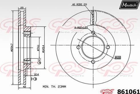 Maxtech 861061.0000 - Bremžu diski autospares.lv