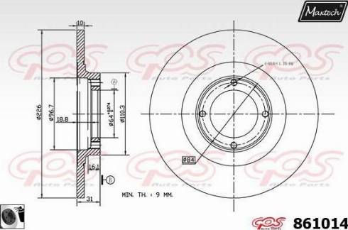 Maxtech 861014.0060 - Bremžu diski www.autospares.lv