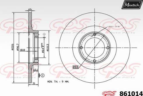 Maxtech 861014.0000 - Bremžu diski www.autospares.lv