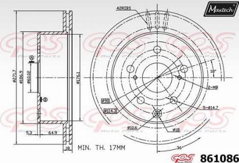 Maxtech 861086.0000 - Bremžu diski www.autospares.lv