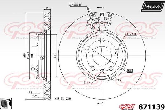 Maxtech 861086 - Bremžu diski www.autospares.lv