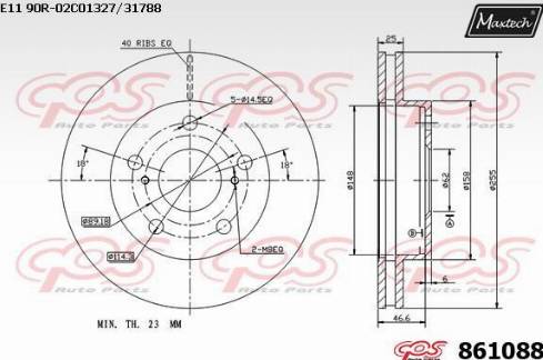 Maxtech 861088.0000 - Bremžu diski autospares.lv