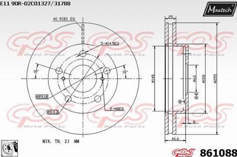 Maxtech 861088.0080 - Bremžu diski autospares.lv