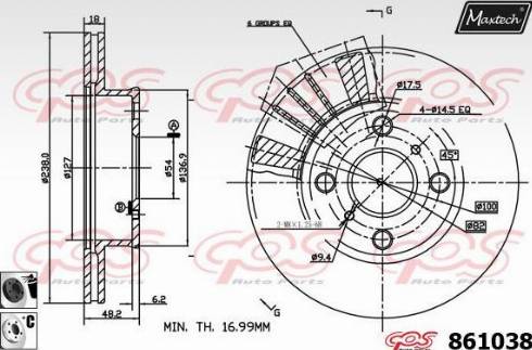 Maxtech 861038.6060 - Bremžu diski autospares.lv