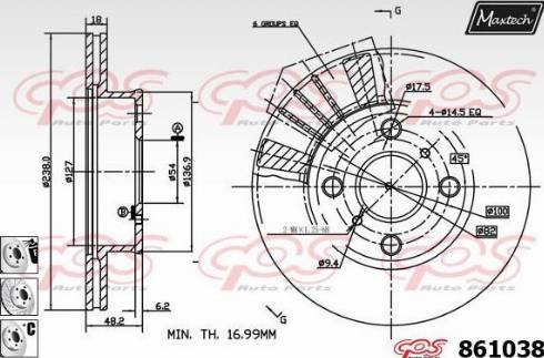 Maxtech 861038.6880 - Bremžu diski autospares.lv