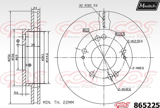 Maxtech 861038 - Bremžu diski www.autospares.lv