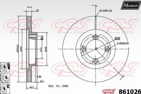 Maxtech 861026.6980 - Bremžu diski autospares.lv