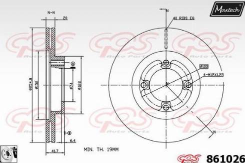 Maxtech 861026.0080 - Bremžu diski autospares.lv