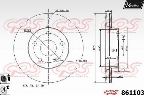 Maxtech 861103.6060 - Bremžu diski autospares.lv