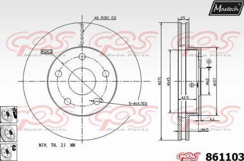 Maxtech 861103.6880 - Bremžu diski autospares.lv