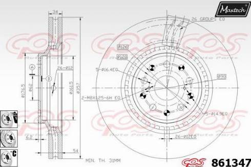 Maxtech 861347.6880 - Bremžu diski autospares.lv