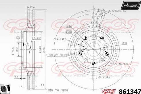 Maxtech 861347.0060 - Bremžu diski autospares.lv