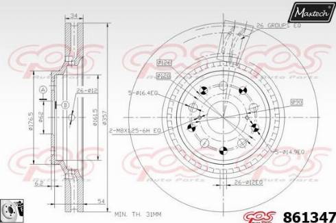 Maxtech 861347.0080 - Bremžu diski autospares.lv