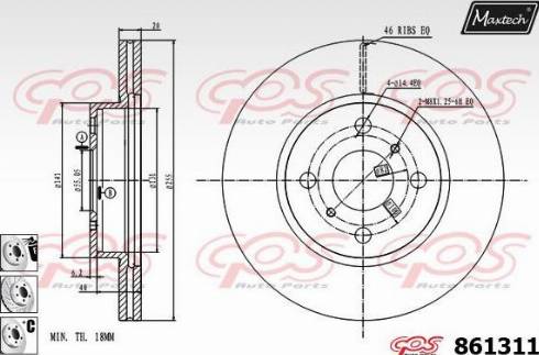 Maxtech 861311.6980 - Bremžu diski autospares.lv