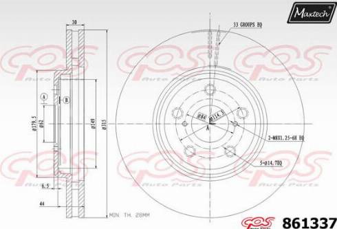 Maxtech 861337.0000 - Bremžu diski autospares.lv