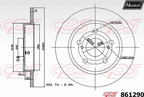 Maxtech 861290.0000 - Bremžu diski www.autospares.lv