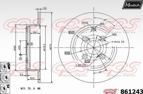 Maxtech 861243.6980 - Bremžu diski autospares.lv