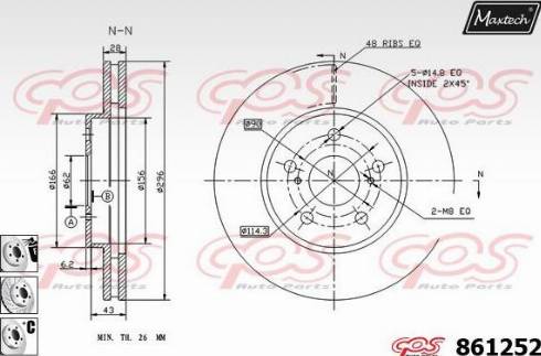 Maxtech 861252.6980 - Bremžu diski autospares.lv