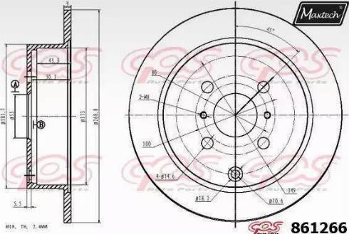 Maxtech 861266.0000 - Bremžu diski www.autospares.lv