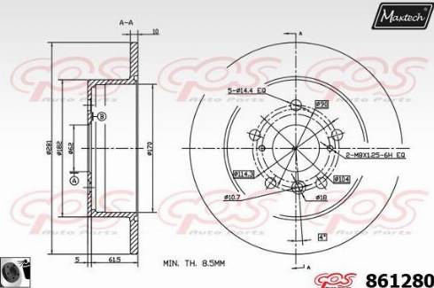 Maxtech 861280.0060 - Bremžu diski autospares.lv