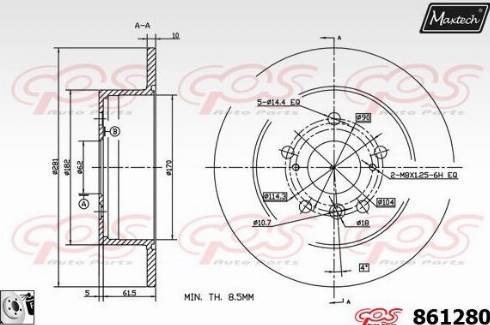 Maxtech 861280.0080 - Bremžu diski autospares.lv