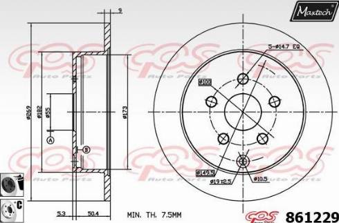 Maxtech 861229.6060 - Bremžu diski www.autospares.lv