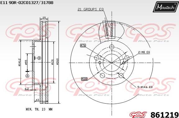 Maxtech 863523 - Bremžu diski autospares.lv