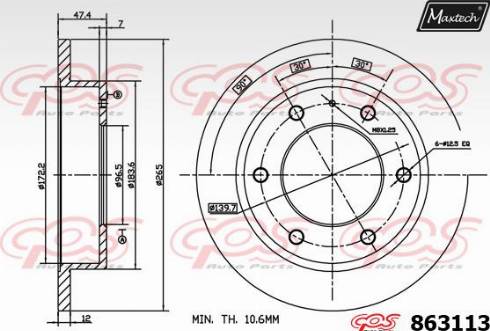 Maxtech 863113.0000 - Bremžu diski autospares.lv