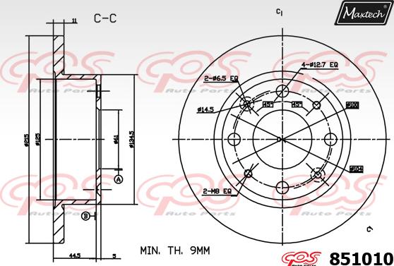 Maxtech 863310 - Brake Disc www.autospares.lv