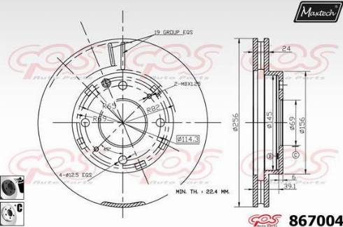 Maxtech 867004.6060 - Тормозной диск www.autospares.lv