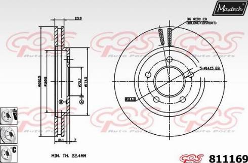 Maxtech 811169.6980 - Bremžu diski autospares.lv