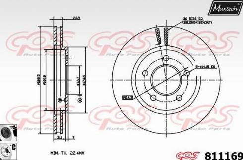 Maxtech 811169.6060 - Bremžu diski autospares.lv