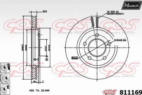 Maxtech 811169.6880 - Bremžu diski autospares.lv