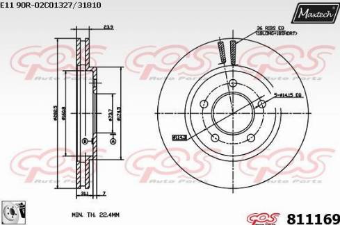 Maxtech 811169.0080 - Bremžu diski autospares.lv