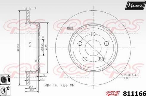 Maxtech 811166.6060 - Bremžu diski www.autospares.lv