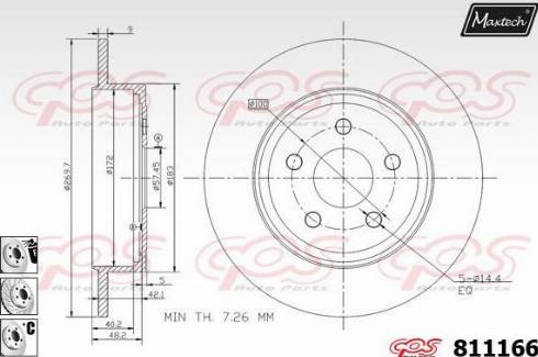 Maxtech 811166.6880 - Bremžu diski www.autospares.lv