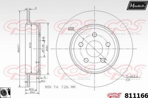 Maxtech 811166.0060 - Bremžu diski www.autospares.lv