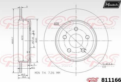 Maxtech 811166.0000 - Bremžu diski www.autospares.lv