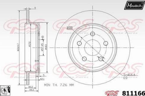 Maxtech 811166.0080 - Bremžu diski www.autospares.lv