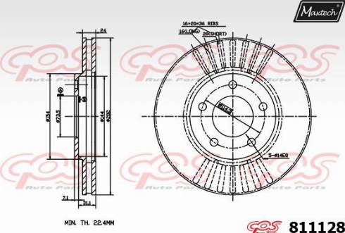 Maxtech 811128.0000 - Bremžu diski autospares.lv