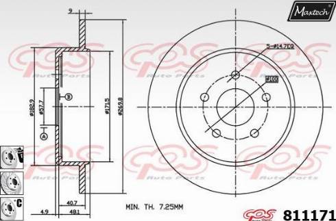 Maxtech 811171.6880 - Bremžu diski www.autospares.lv