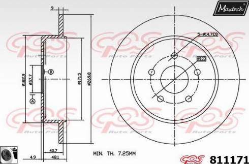 Maxtech 811171.0060 - Bremžu diski www.autospares.lv